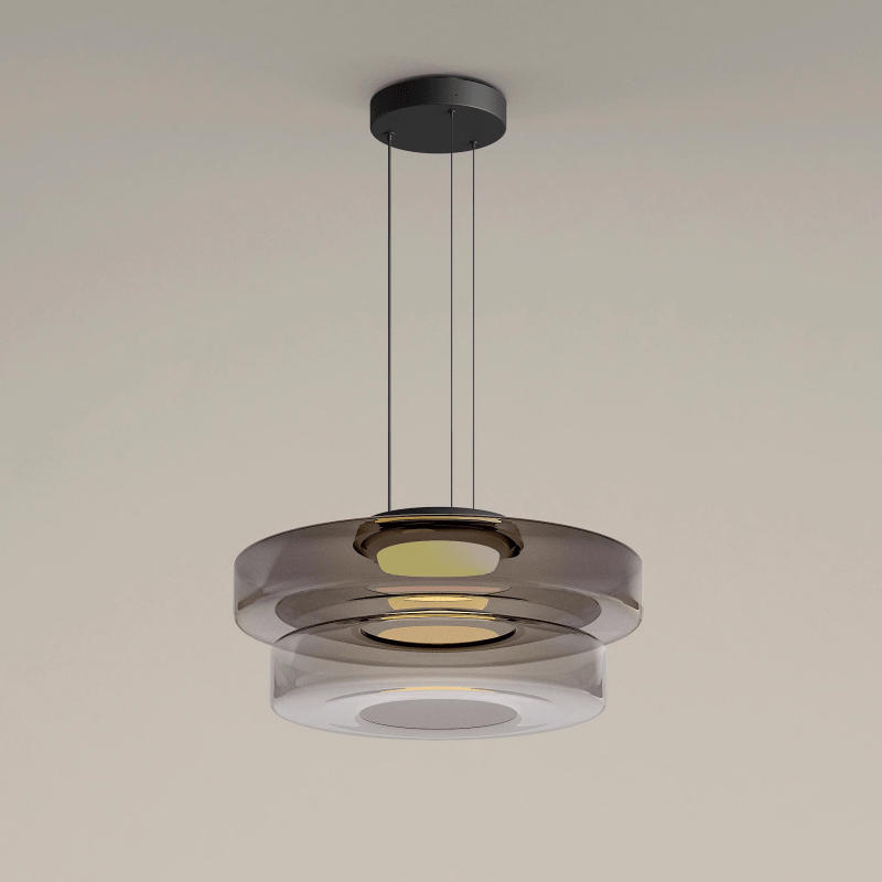 Bauhaus Glas-Pendelleuchte mit geschichtetem LED-Leuchten | Temsk