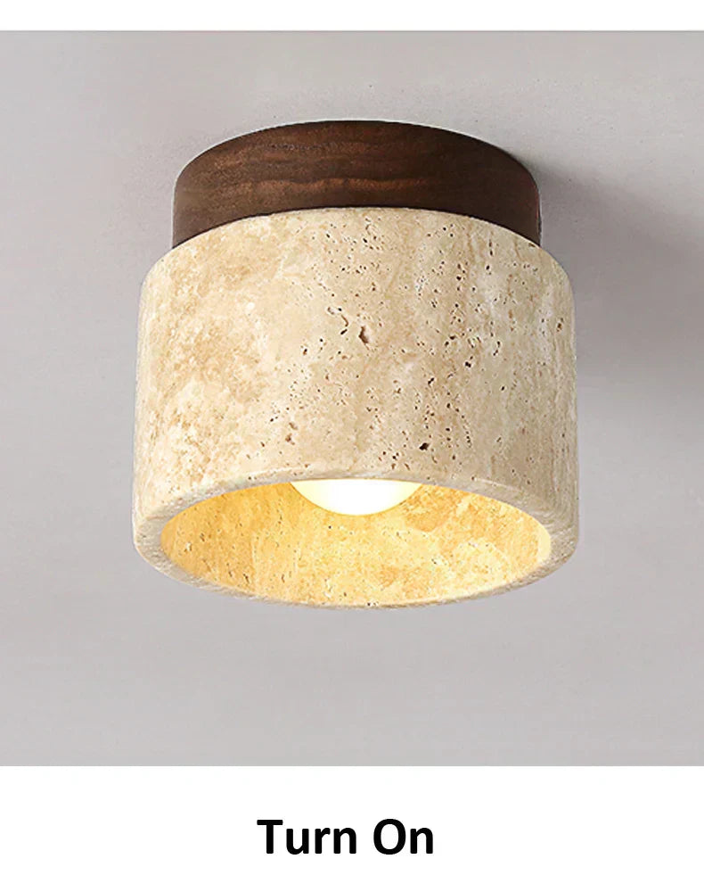 LumaNova Soft Cream Japanese Ceiling Lamp for Living Rooms | Temsk