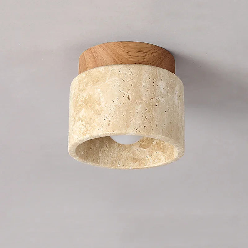 LumaNova Soft Cream Japanese Ceiling Lamp for Living Rooms | Temsk