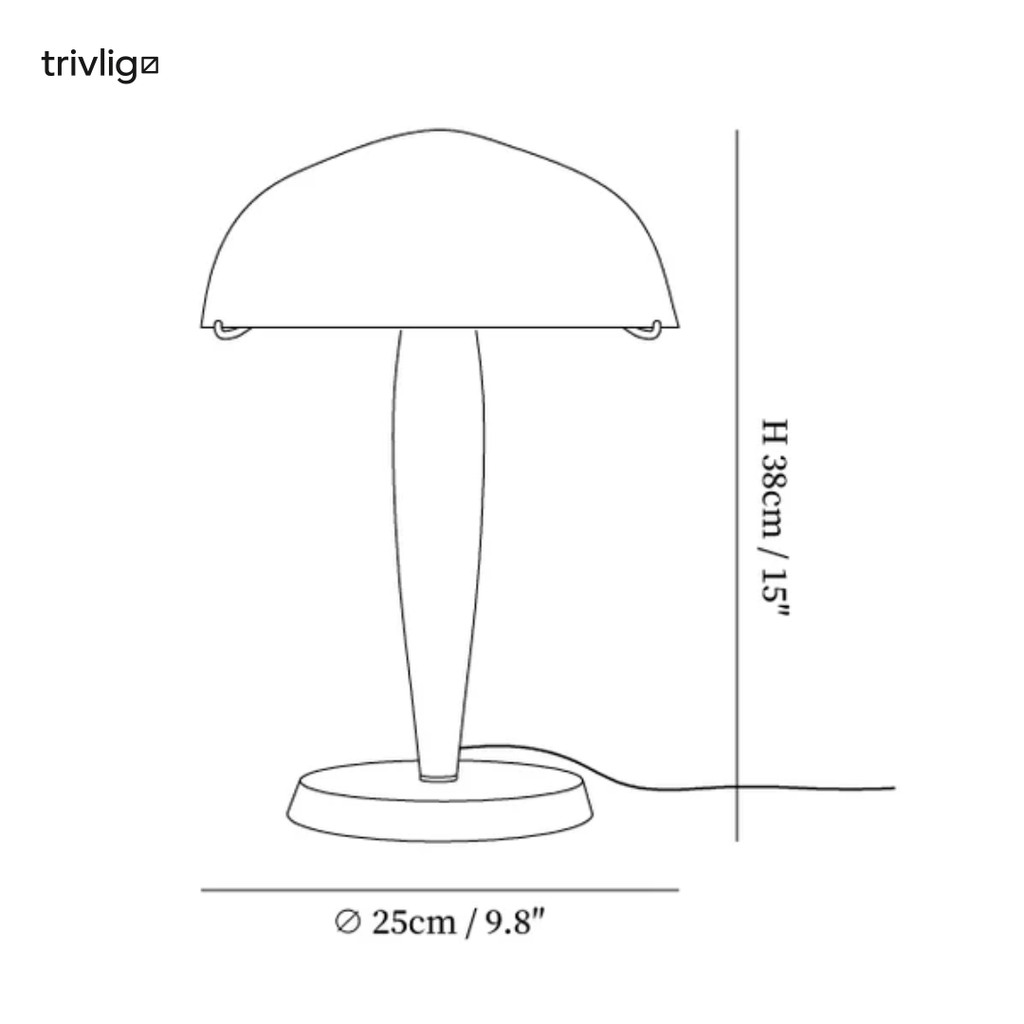 Verve Retro Table Lamp With Warm Ambient Bedside Lighting | Temsk