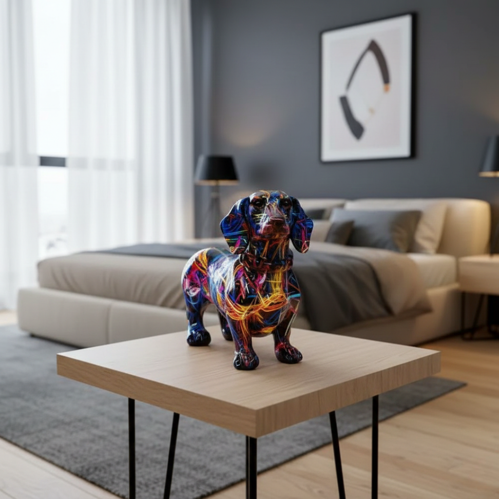 Dachshund Dog Figurine Decor For Home Or Office Display | Temsk
