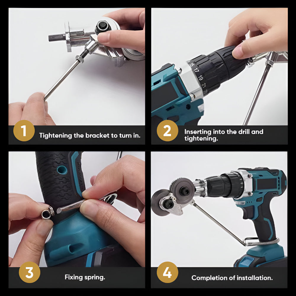 Dual Head Sheet Nibbler Drill Attachment For Metal Cutting | Temsk