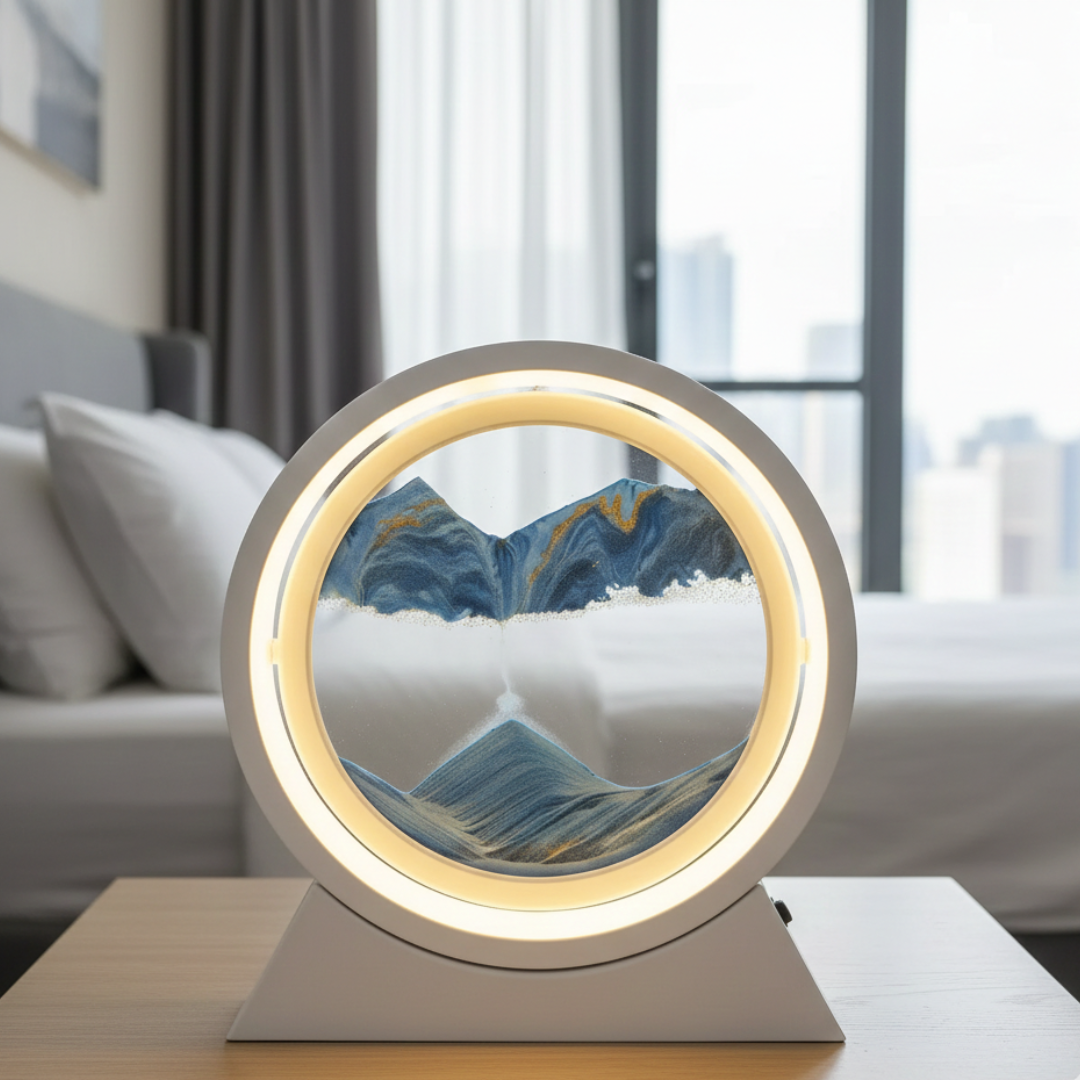Table Lamp With Moving Sand Art | Temsk