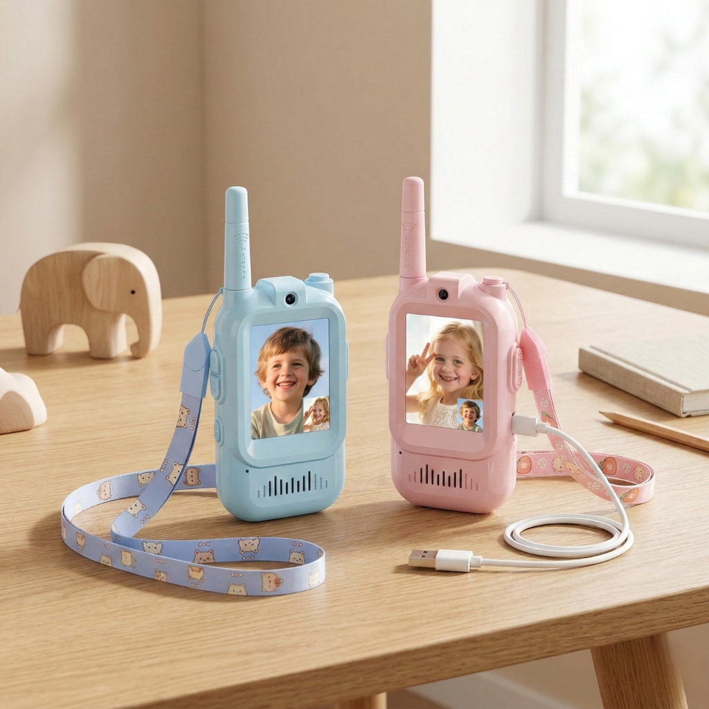 Video Walkie Talkies for Kids Ages 3 to 6 for Playtime Communication | Temsk