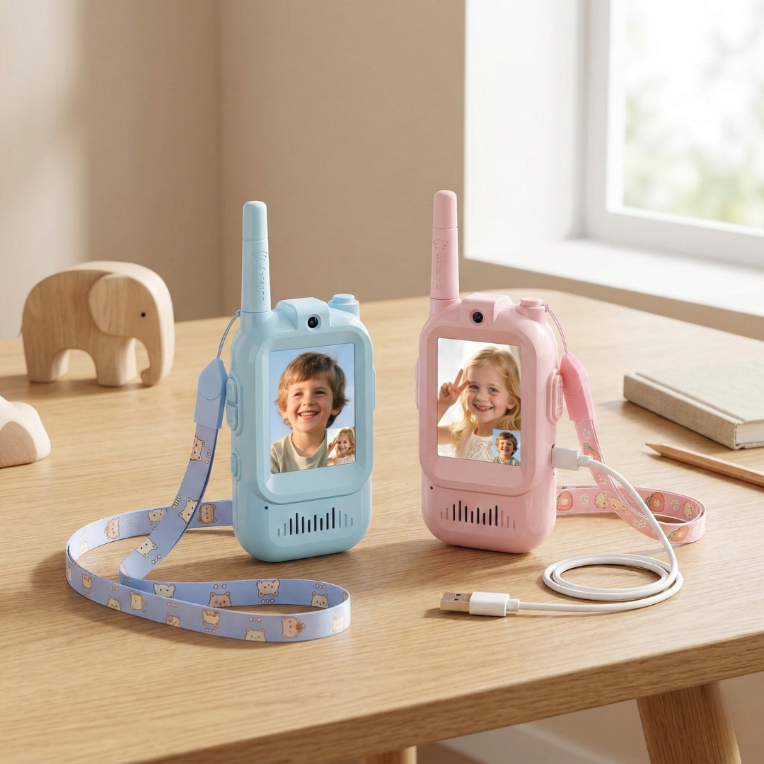 Video Walkie Talkies for Kids Ages 3 to 6 for Playtime Communication | Temsk