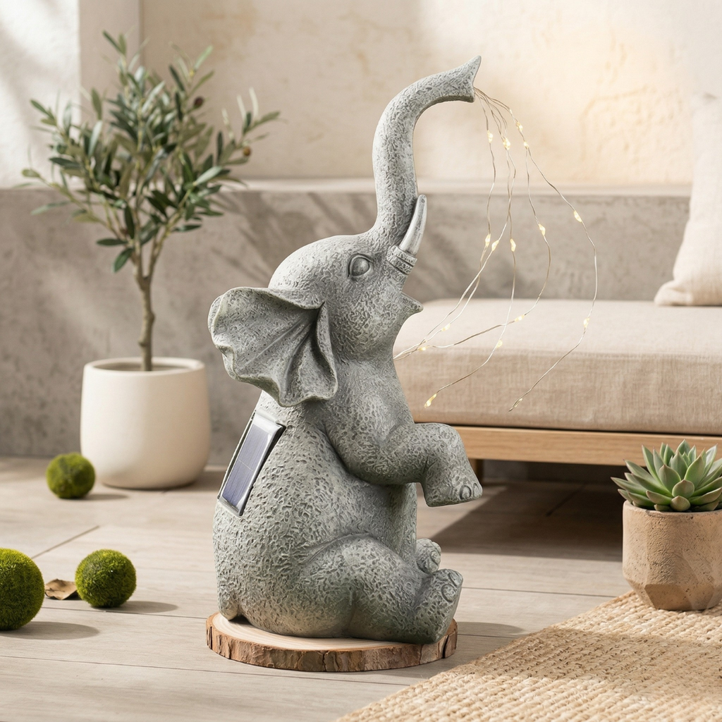 Solar Elephant Garden Ornament Solar Elephant Garden Ornament | Temsk