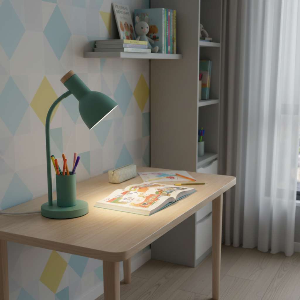 Lampada da tavolo LED con portapenne per scrivania e spazio di lavoro | Temsk