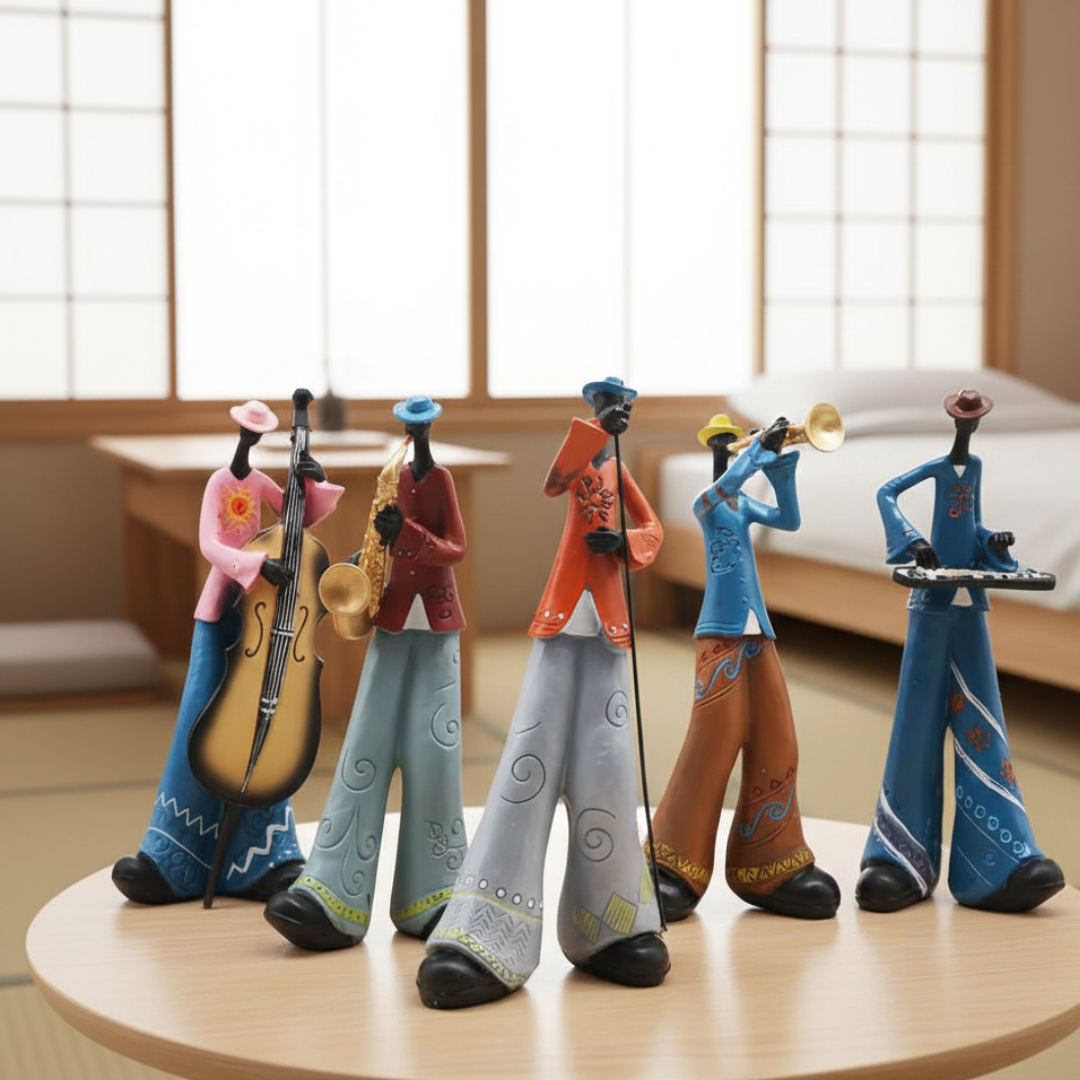 Elegant Abstract Jazz Music Resin Sculpture Figurine | Temsk