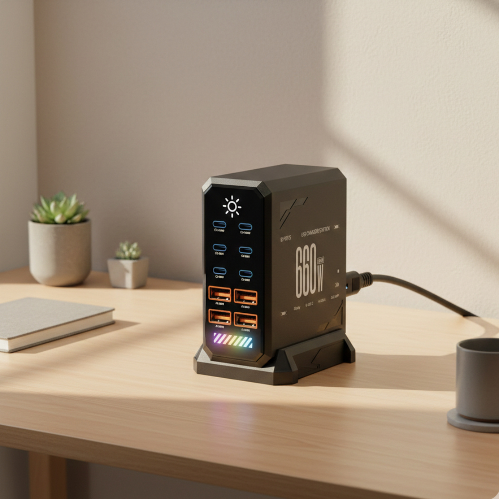 USB-C Charging Station for Multiple Devices and More | Temsk