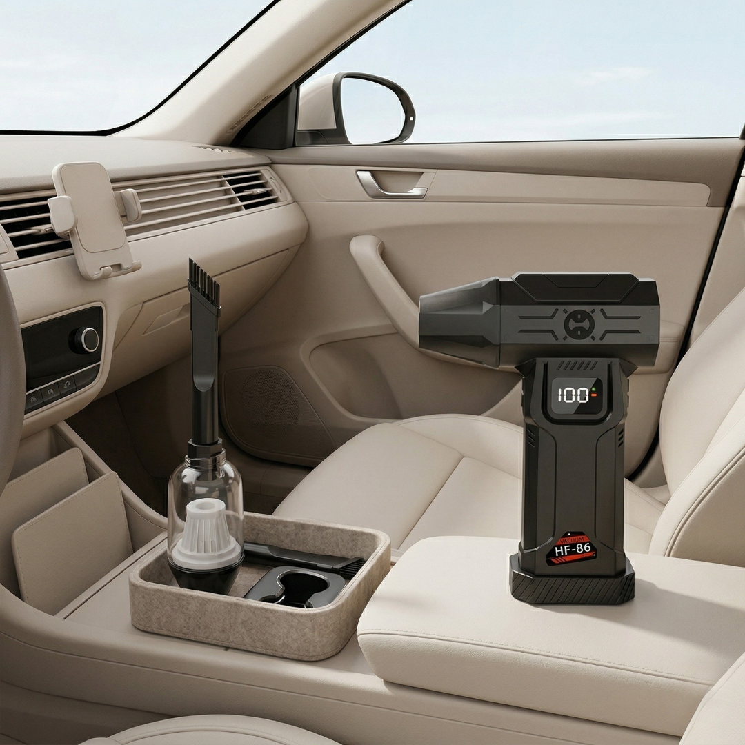 Turbo Air Portable Car Vacuum Cleaner For Cars And Small Spaces | Temsk