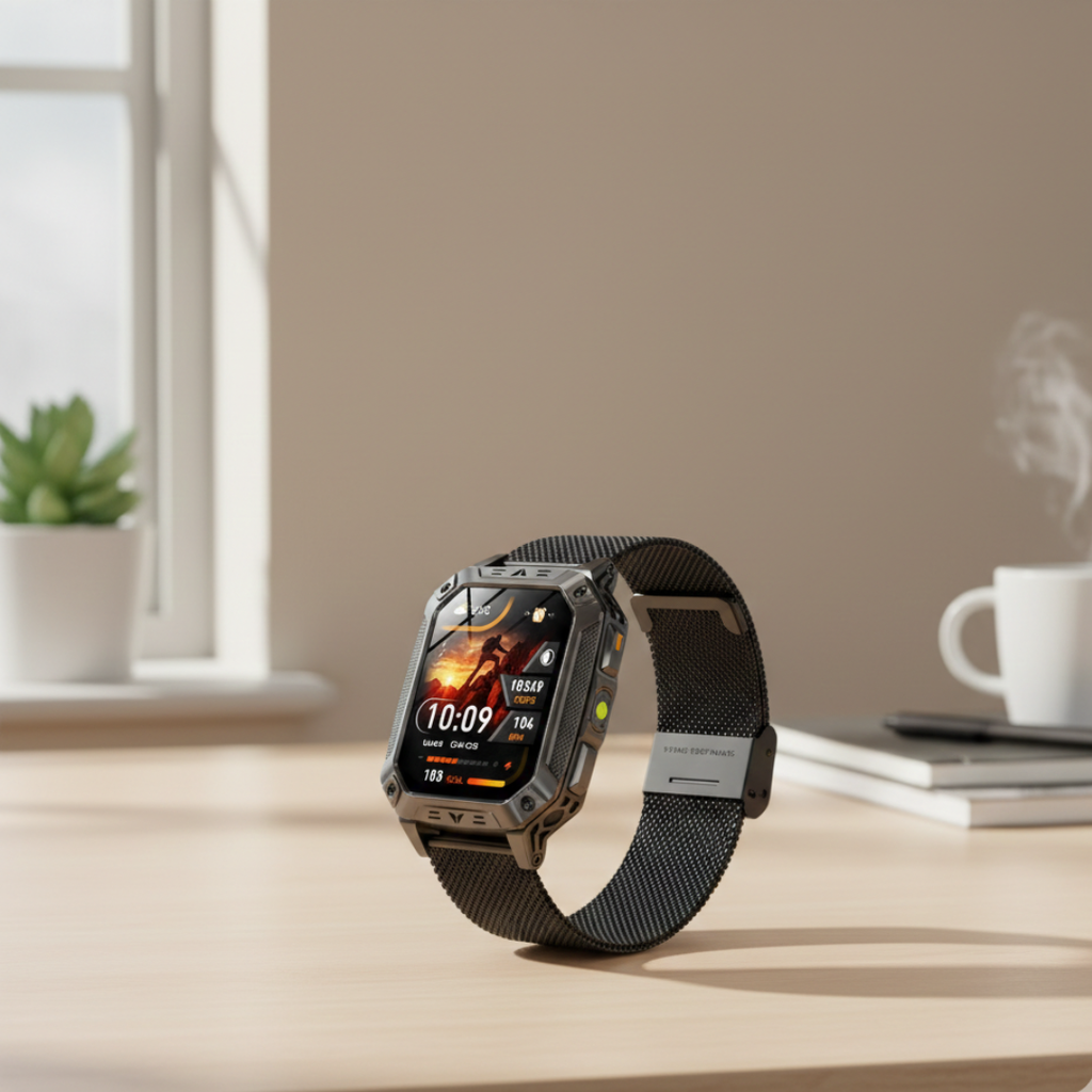 Outdoor Fitness Smartwatch With AMOLED Display, Waterproof Activity Tracker | Temsk