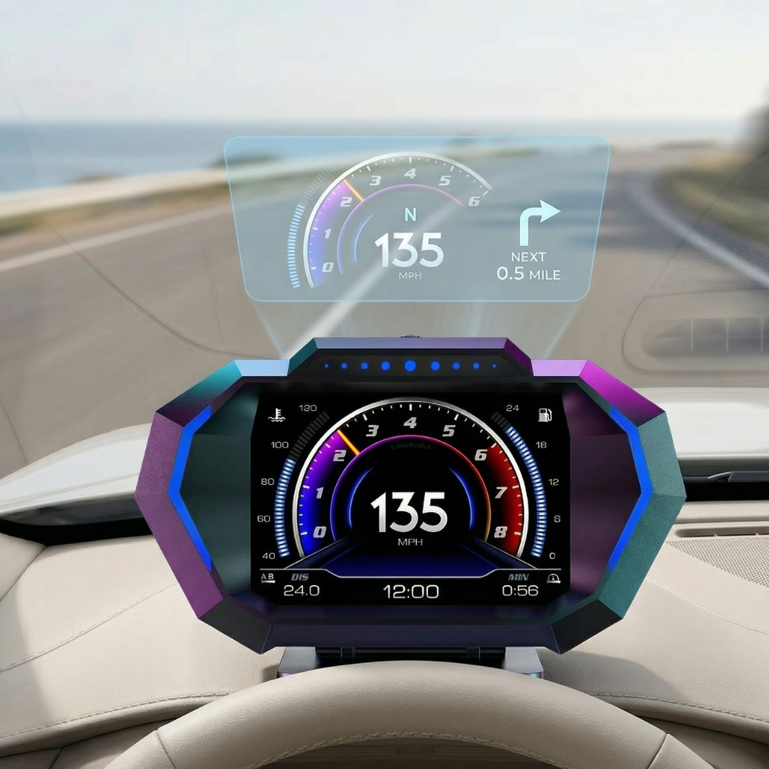 GPS Heads-Up Display for Vehicles and Real-Time Data | Temsk