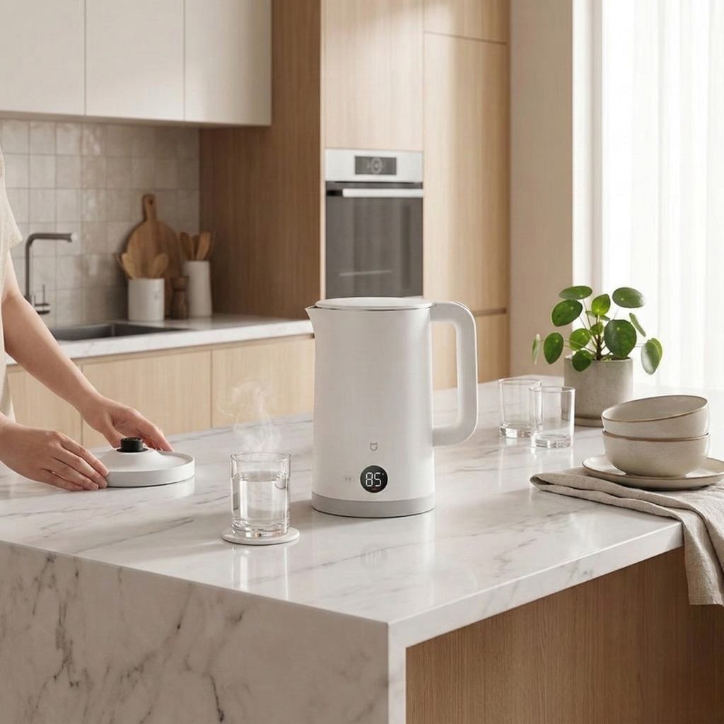 Stainless Steel Electric Kettle 1.7L Capacity For Home Kitchen | Temsk