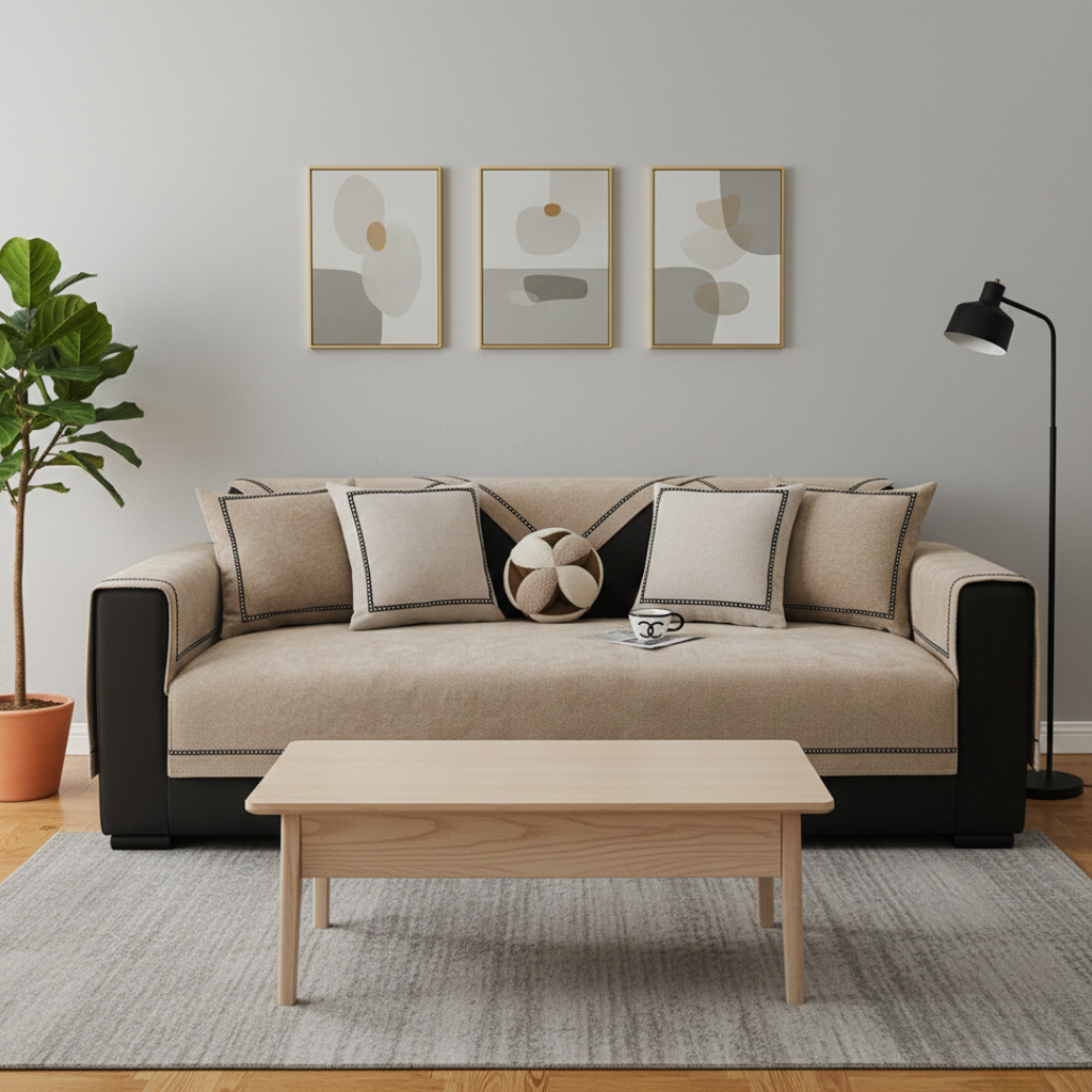 Chenille Non Slip Sofa Cover For Elegant Comfort And Protection | Temsk