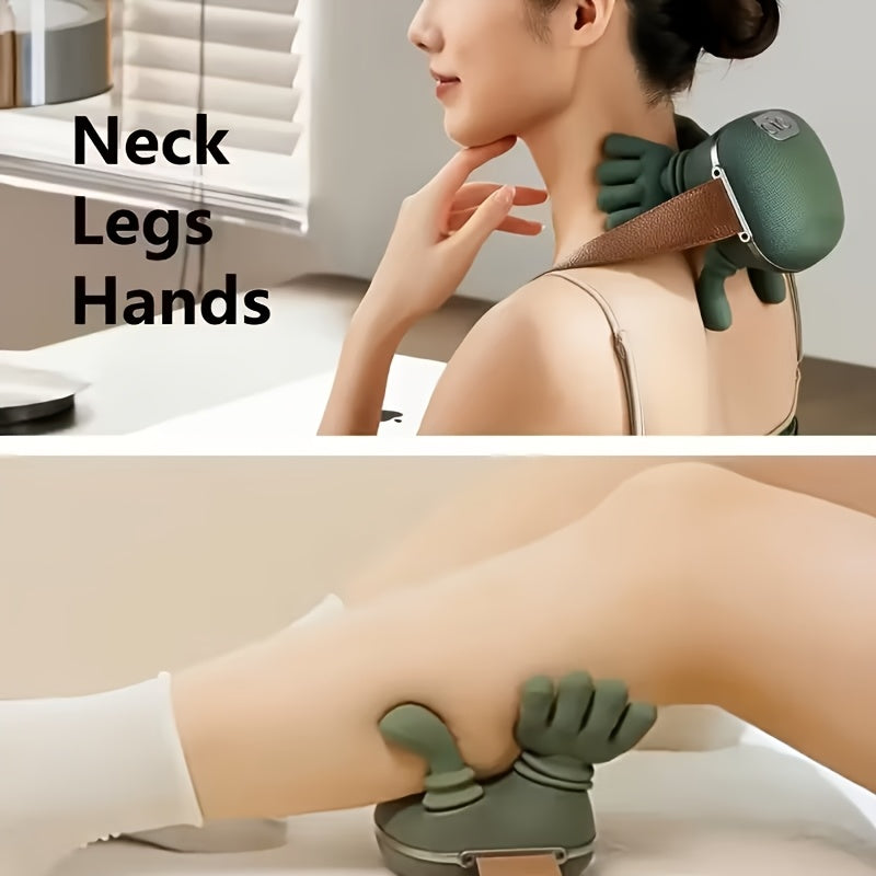 Tragbarer elektrischer Nackenmassagegerät zur Tiefengewebemassage und Schulterentlastung | Temsk