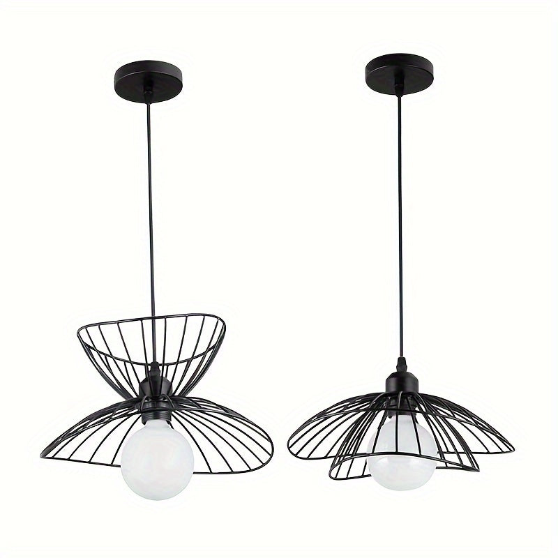 Verstellbare schwarze Pendelleuchte mit retro-industriellem Design | Temsk