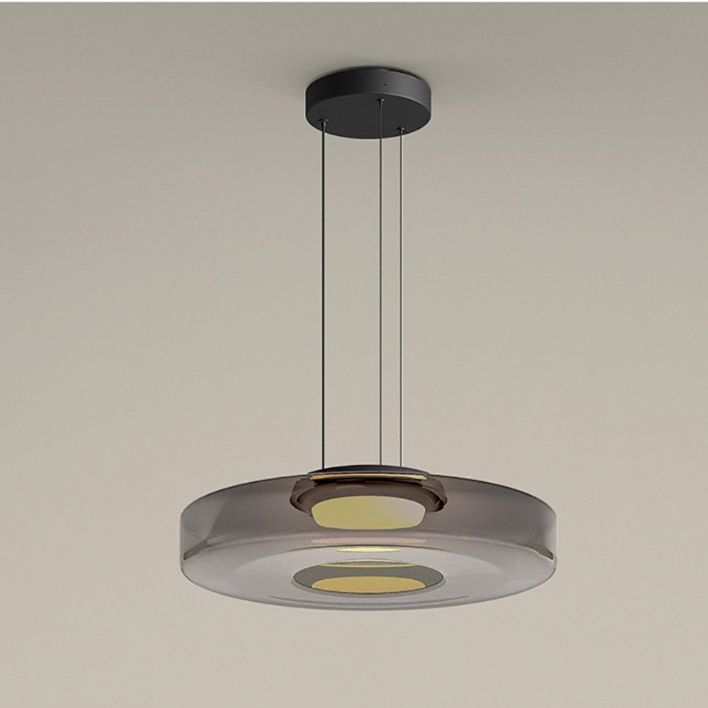 Bauhaus Glas-Pendelleuchte mit geschichtetem LED-Leuchten | Temsk