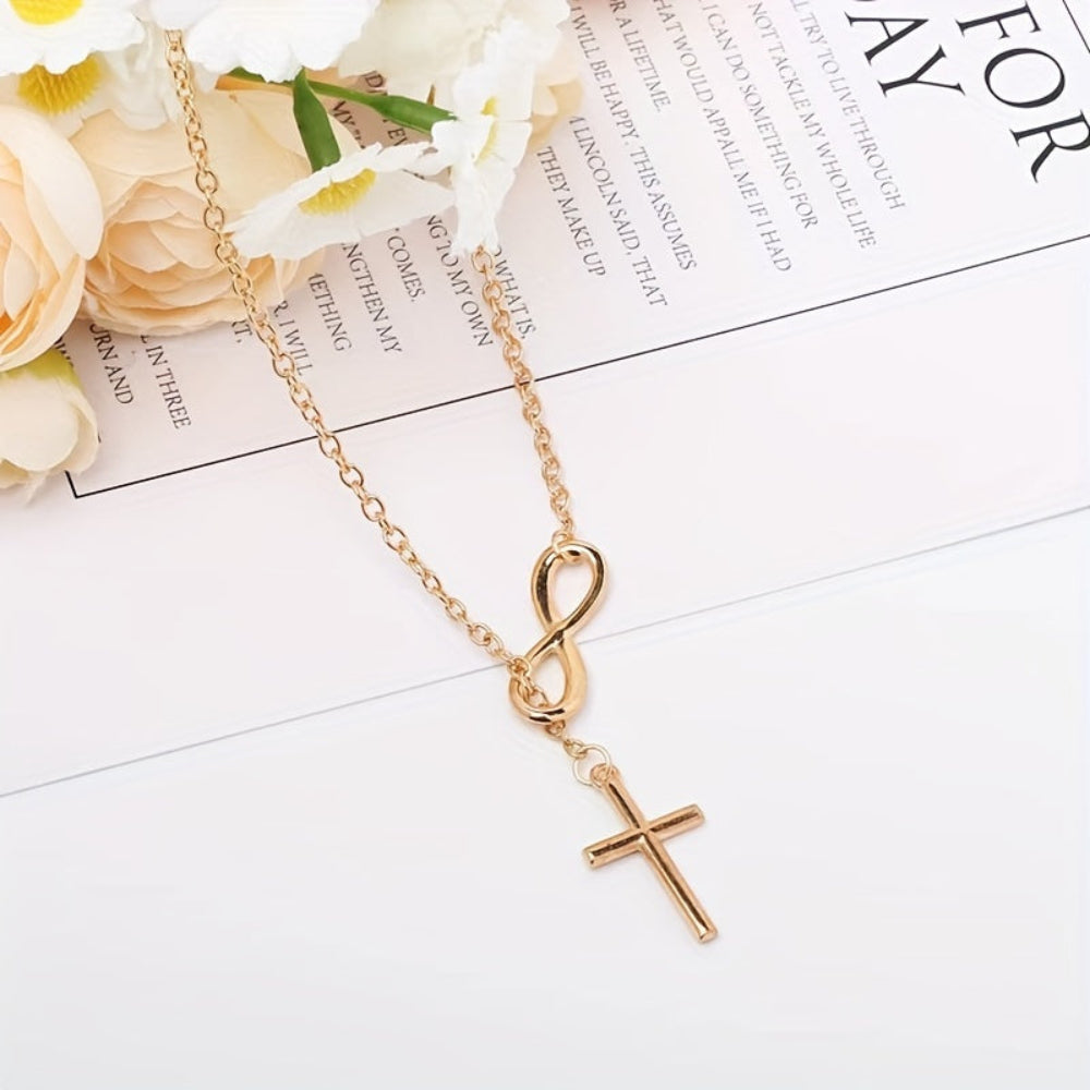 Vintage Style Silver Cross Necklace For Mothers Day Gift | Temsk