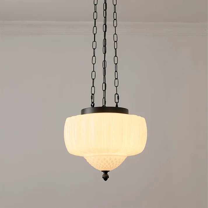 Lunara Contemporary Glass and Steel Pendant Light for Modern Interiors | Snurv | Temsk
