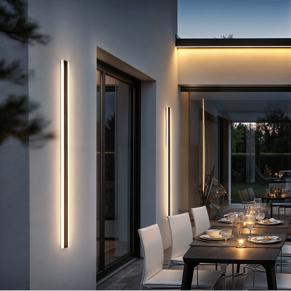 Astrae Long-Strip Outdoor LED Wall Light in Aluminum for Homes and Businesses | Temsk