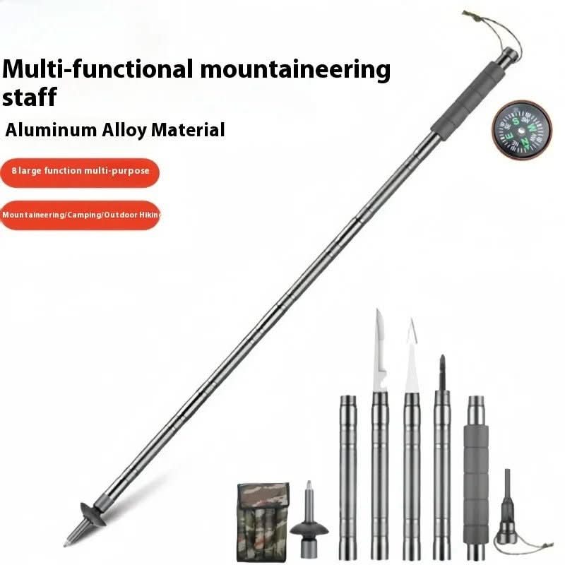 PathGuard TrekMate Tactical Hiking Pole With Multi Tool For Outdoor And Emergencies | Temsk