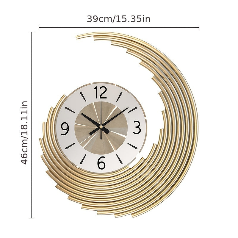 Elegante 3D Metall-Wanduhr mit geräuschlosem Quarzwerk | Temsk