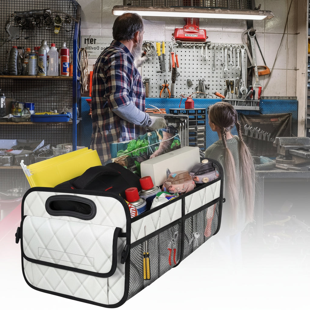 Foldable Car Trunk Storage Organizer With Waterproof Fabric And 50L Capacity | Temsk