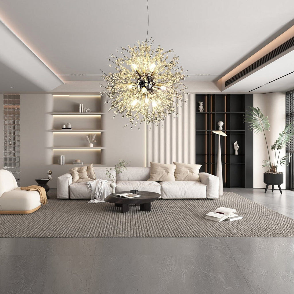 Dandelion Inspired Modern Pendant Light In Iron And Acrylic | Temsk