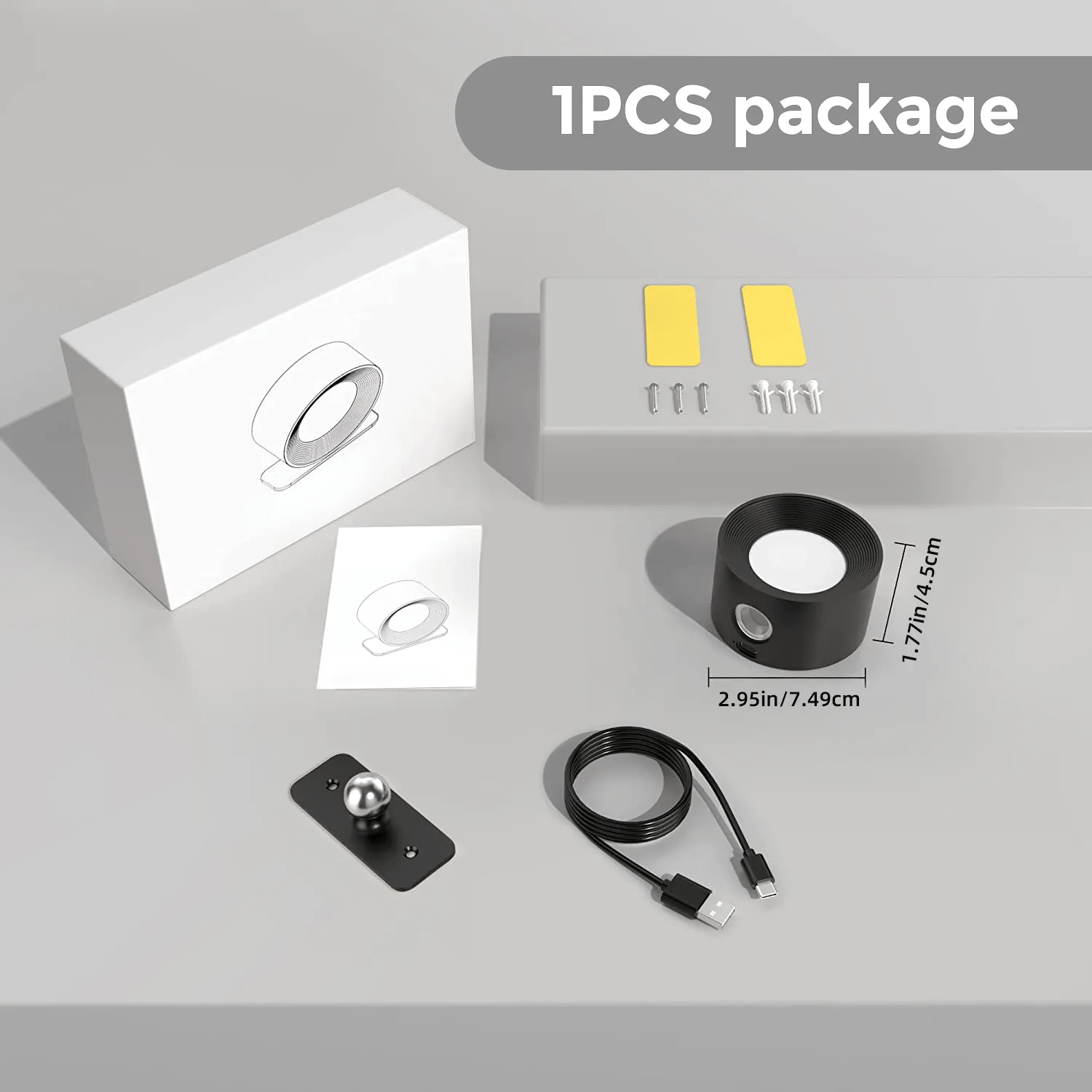 Kabellose USB-Lampe mit wiederaufladbarer LED und Wandleuchte | Temsk