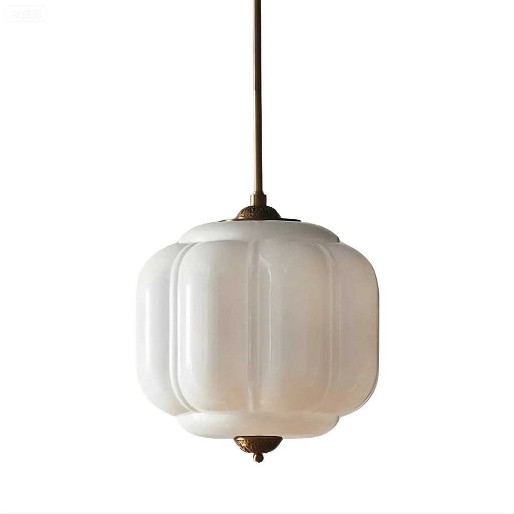 Vintage Glass Pumpkin Pendant Ceiling Light Fixture | Temsk
