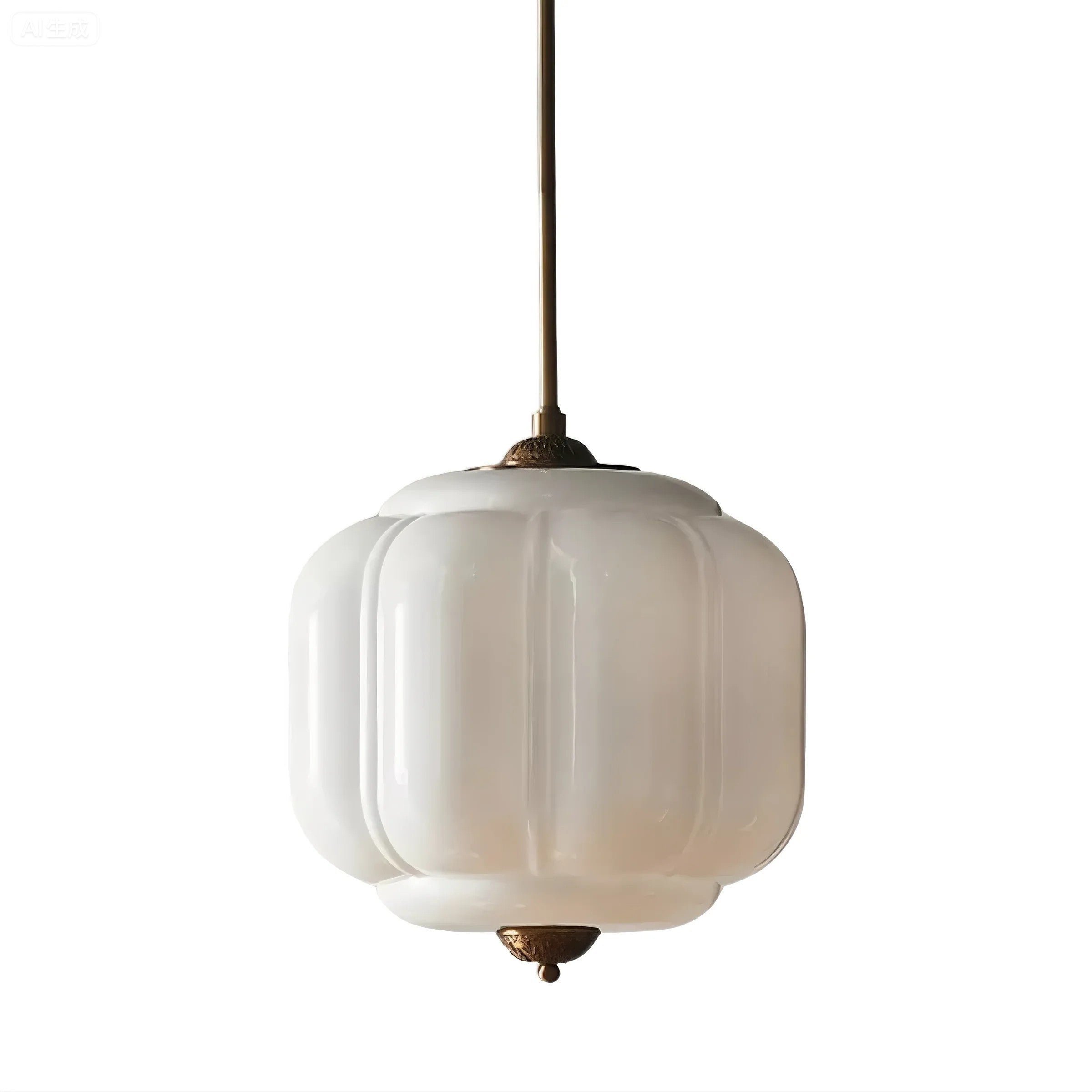 Vintage Glass Pumpkin Pendant Ceiling Light Fixture | Temsk