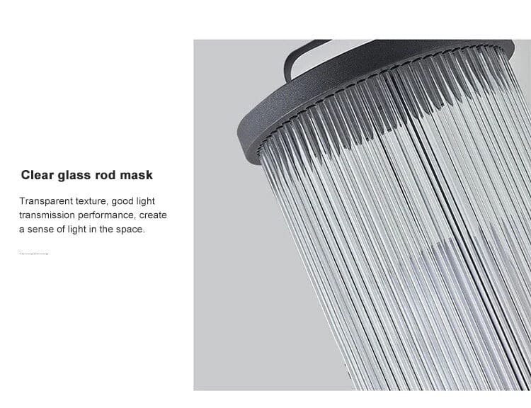 Solmere Ribbed Glass Outdoor Lantern Lamp Waterproof Garden Light | Temsk