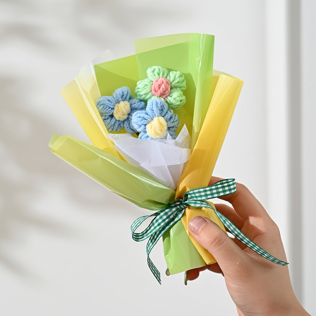 Mother's Day Mini Fabric Flower Bouquet Handmade Gift | Temsk