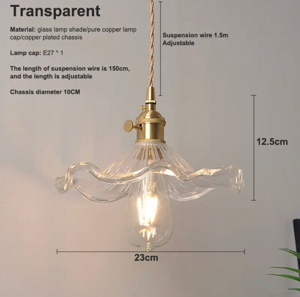 Lyra Glass Pendant Lights With Nordic Floral Motifs | Temsk