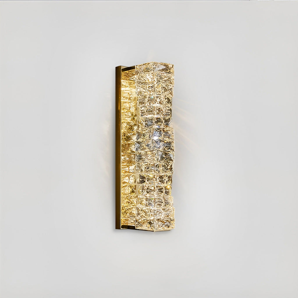 Nova Crystal Accents Wall Lamp In Stainless Steel With Three Color Temperatures | Temsk