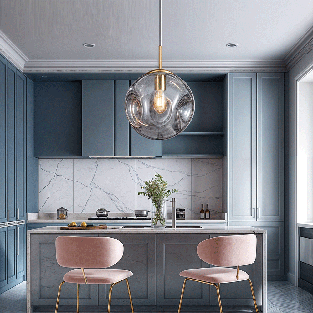 AstraLume Glass Pendant Light Multi Tone Finish For Kitchens And Bathrooms | Temsk