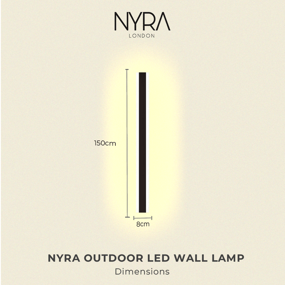 Astrae Long-Strip Outdoor LED Wall Light in Aluminum for Homes and Businesses | Temsk