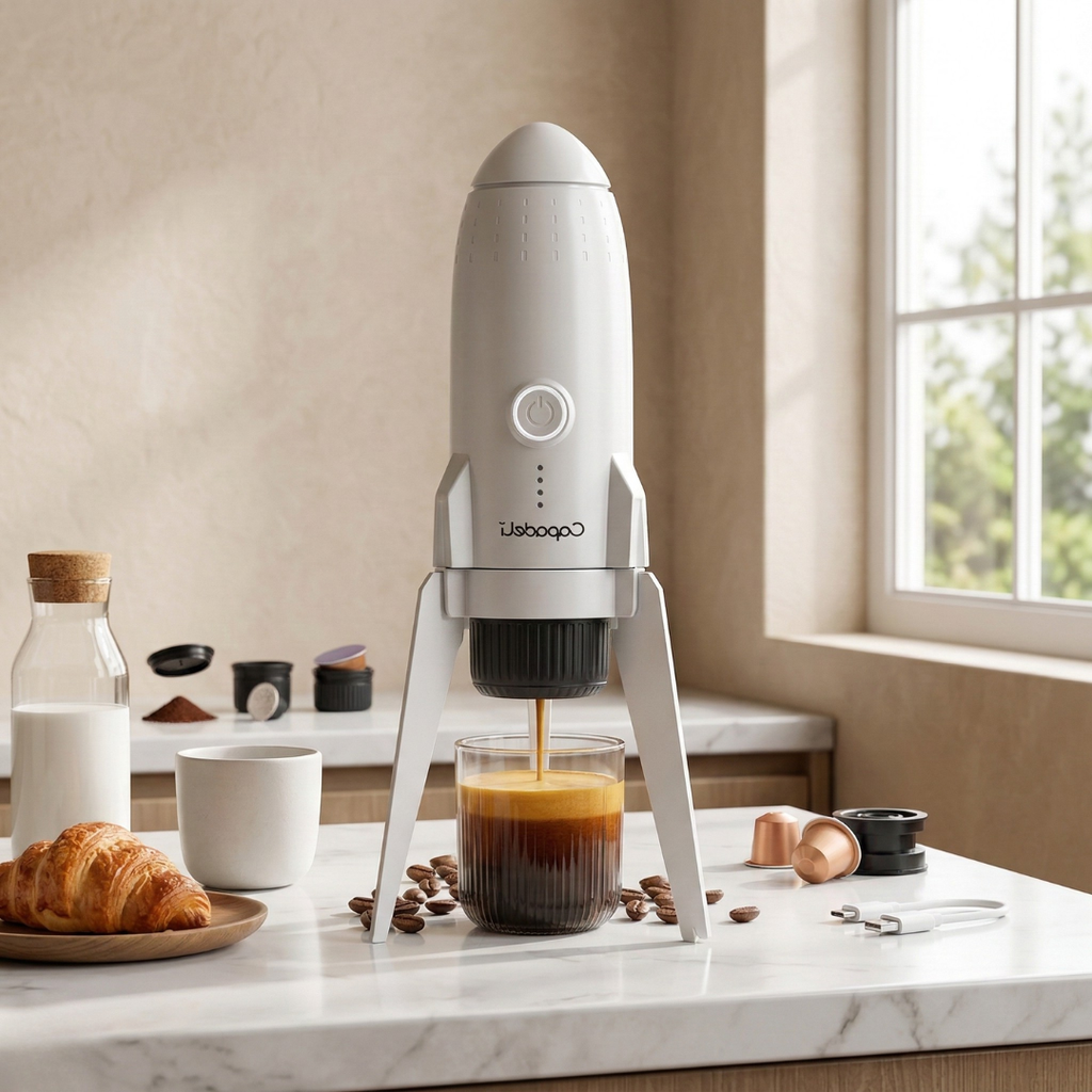 Self-Heating Portable Espresso Machine For Travel And Outdoor Use | Temsk