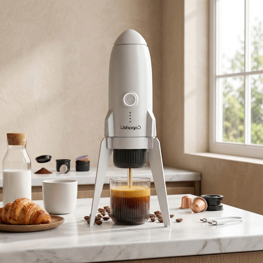 Self-Heating Portable Espresso Machine For Travel And Outdoor Use | Temsk