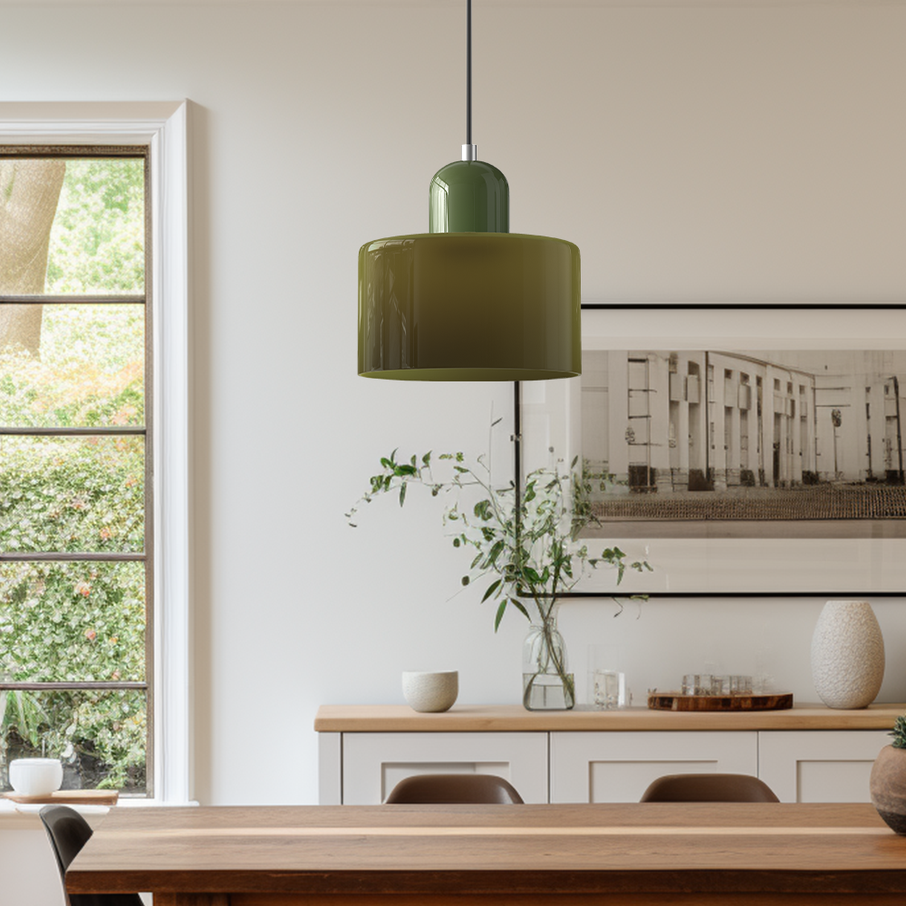 Bauhaus Glas-Pendelleuchte mit lebendiger modernistischer Farbe | Temsk