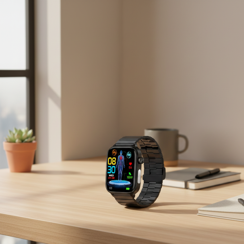 Smartwatch With AMOLED Display And Bluetooth Calling Waterproof Everyday Wear | Temsk