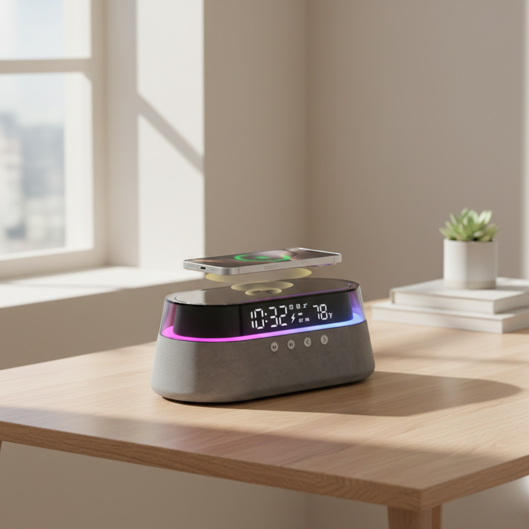 Sveglia smart con altoparlante Bluetooth per la camera da letto | Temsk