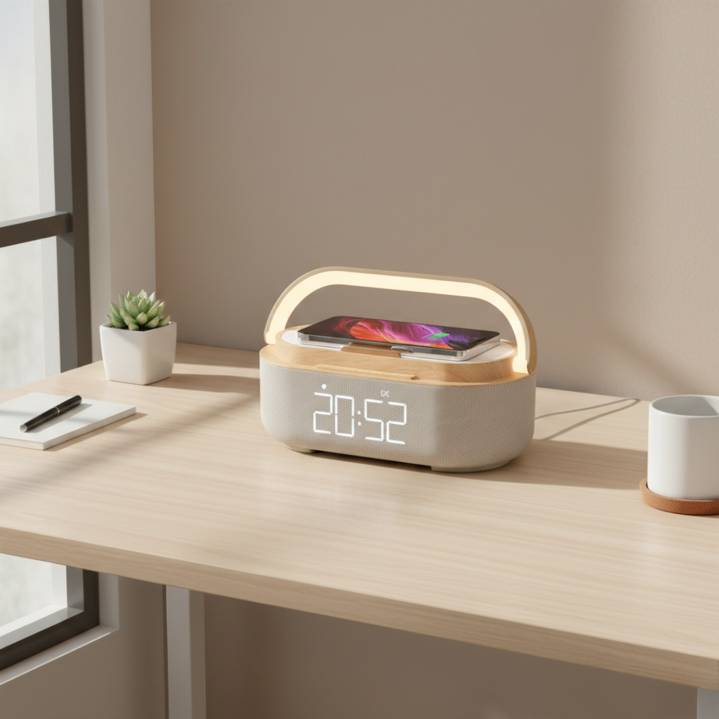 Bezdrátový nabíjecí Bluetooth reproduktor s funkcemi | Temsk