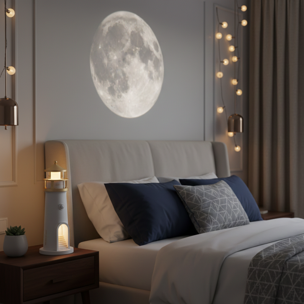 Night Light Projection With Speaker For Cozy Home Ambience | Temsk