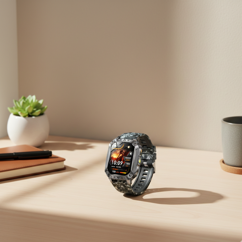 Outdoor Fitness Smartwatch With AMOLED Display, Waterproof Activity Tracker | Temsk