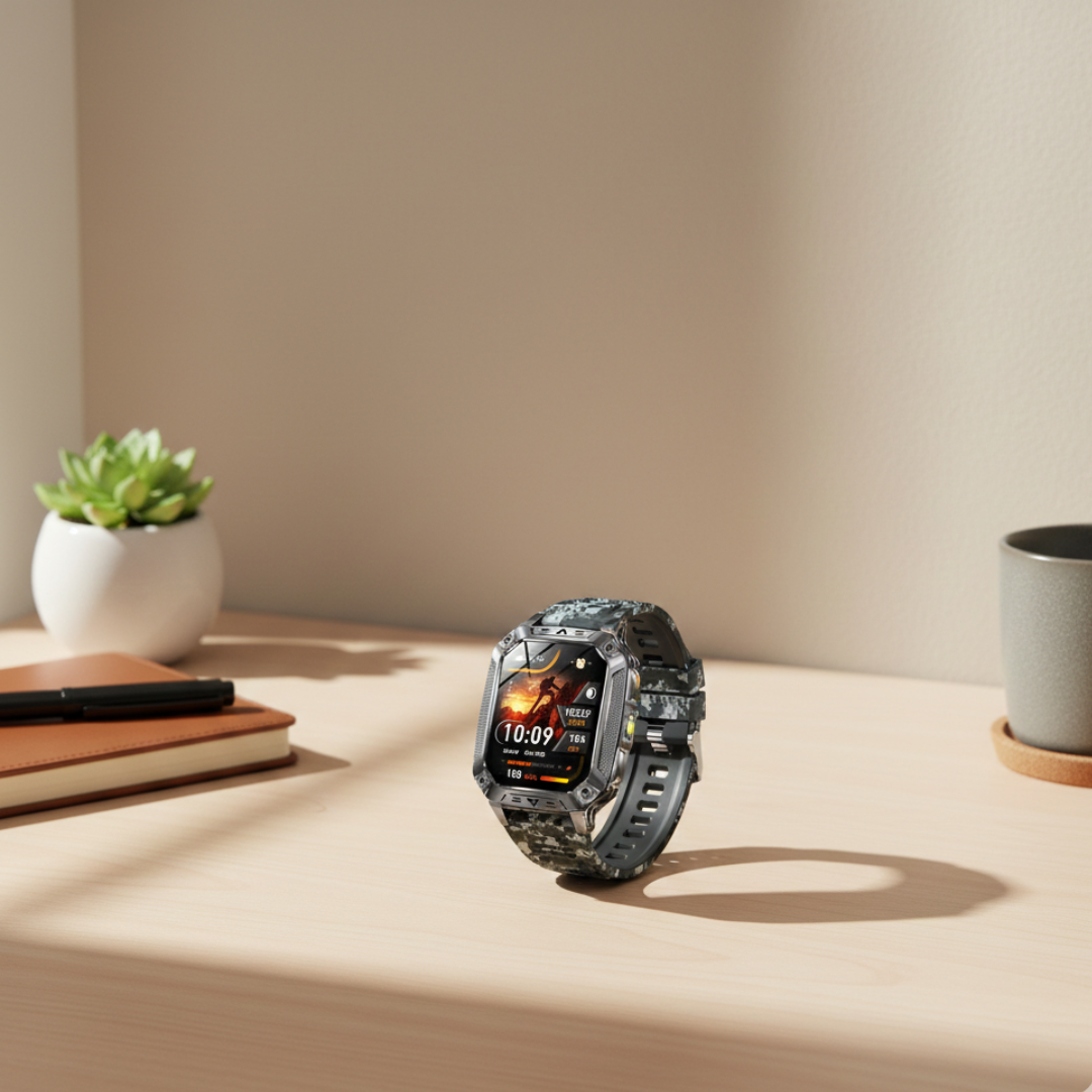 Outdoor Fitness Smartwatch With AMOLED Display, Waterproof Activity Tracker | Temsk