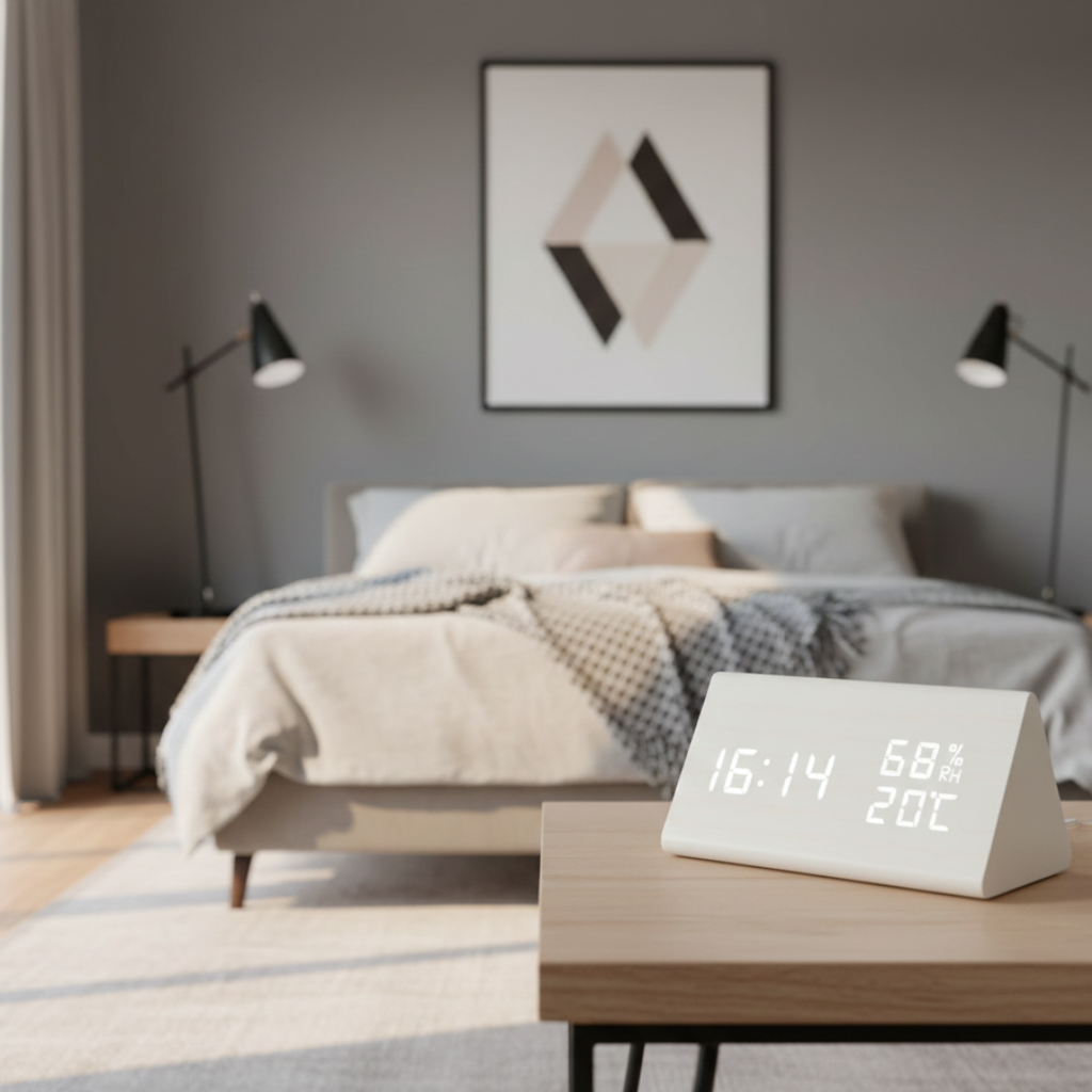 Digital Alarm Clock With LED Display For Home Or Office | Temsk