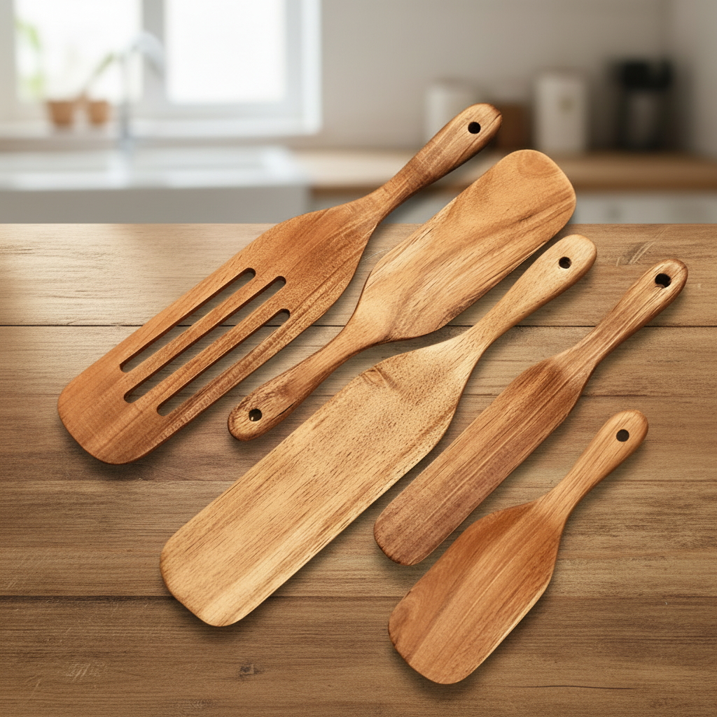 TerraWood Teak Kitchen Set Sustainable And Durable For Every Preparation | Temsk