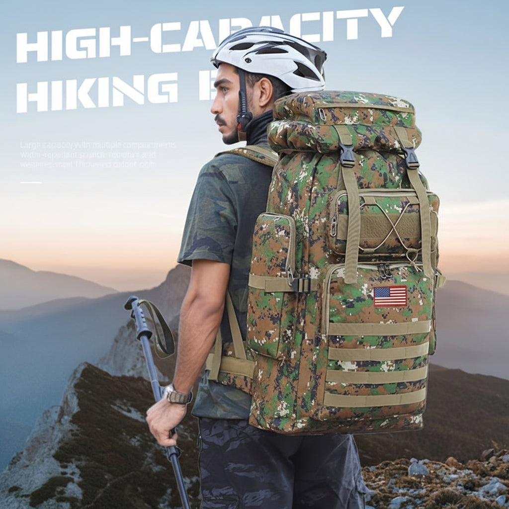 Large Capacity Hiking Daypack For Outdoor Travel And Tactical Use | Temsk