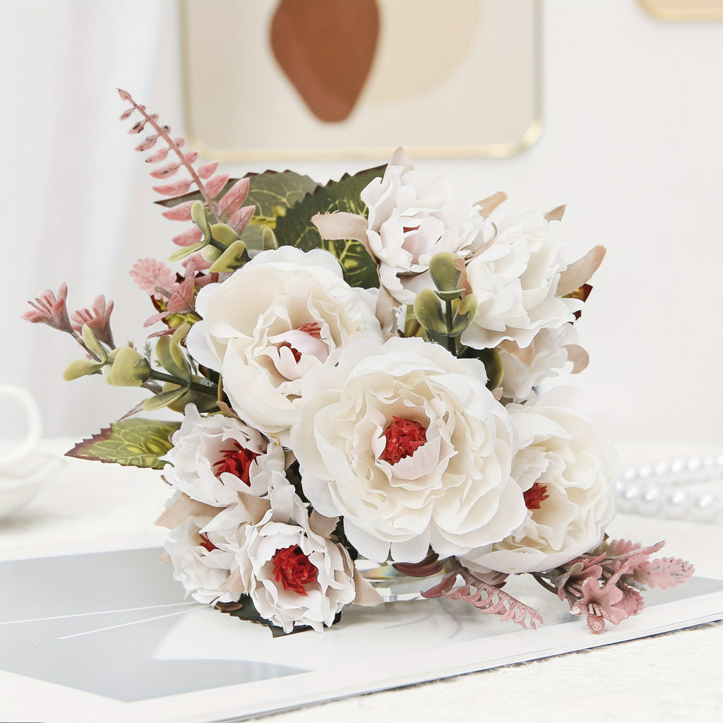 Artificial Peony Mothers Day Bouquet For Home Decor | Temsk